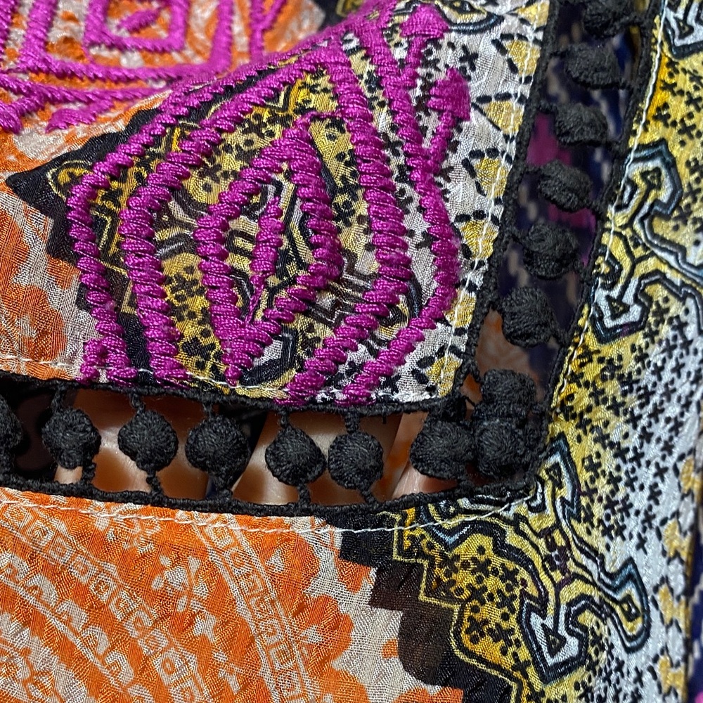 Anthropologie Colorful Patchwork Blouse - Picture 7 of 11